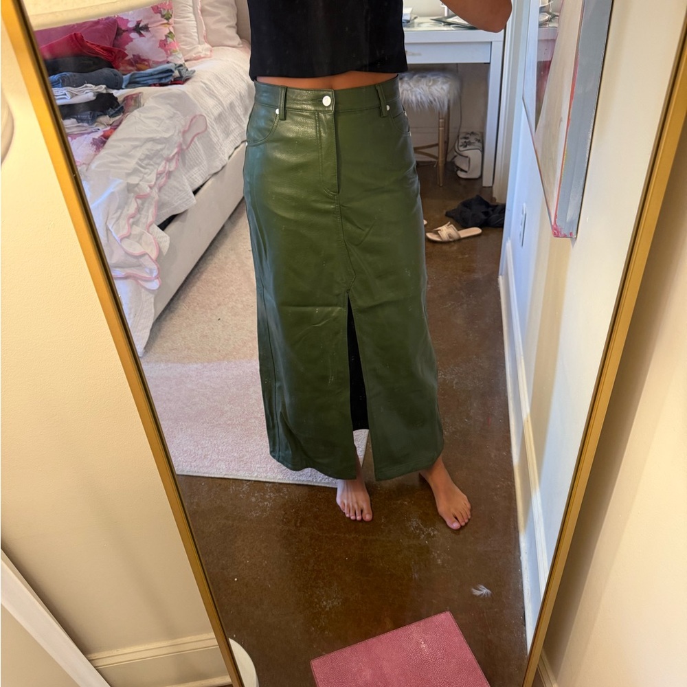 Anthropologie Green Maxi Skirt